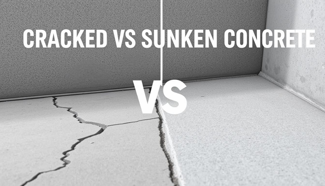 Cracked vs Sunken Concrete: When Leveling Is Enough and When It Is Not Cracked vs Sunken Concrete: When Leveling Is Enough and When It Is Not