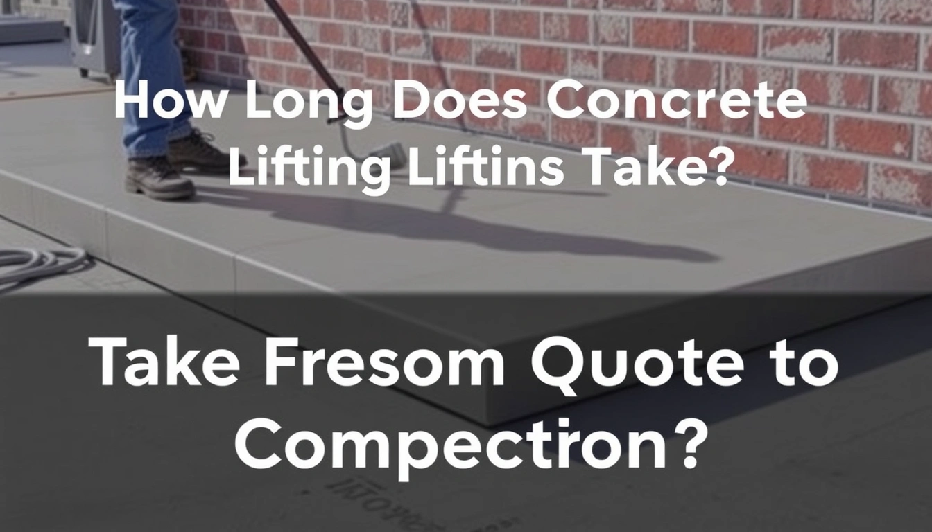 How Long Does Concrete Slab Lifting Take From Quote to Completion? How Long Does Concrete Slab Lifting Take From Quote to Completion?