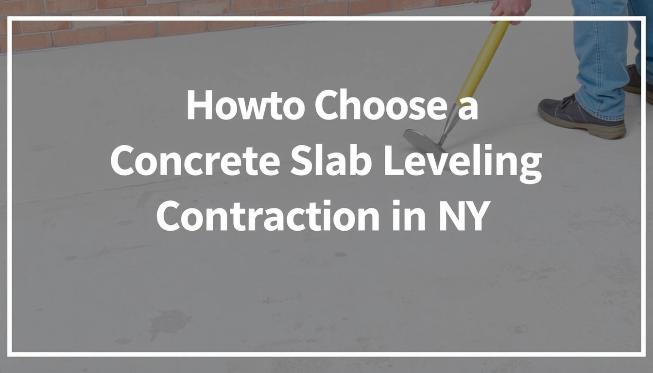 How to Choose a Concrete Slab Leveling Contractor in NY