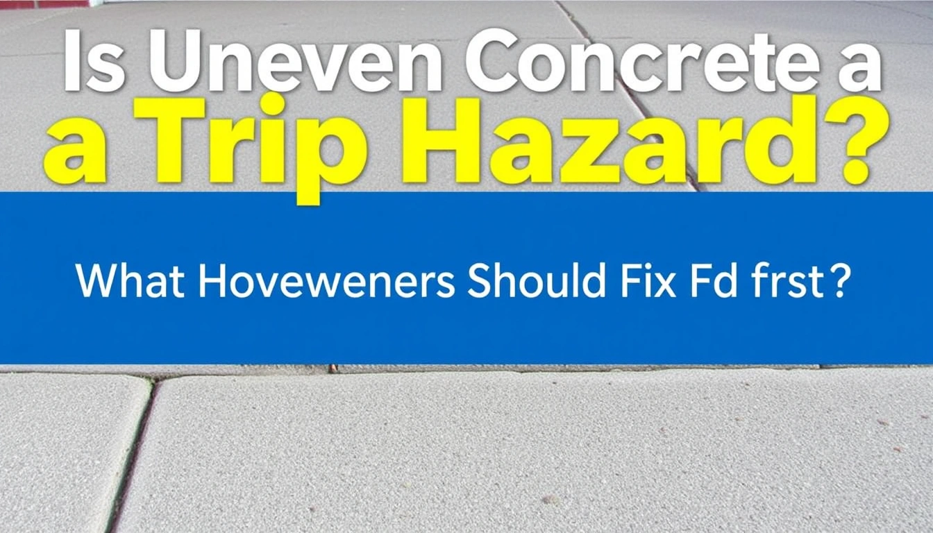 Is Uneven Concrete a Trip Hazard? What Homeowners Should Fix First Is Uneven Concrete a Trip Hazard? What Homeowners Should Fix First