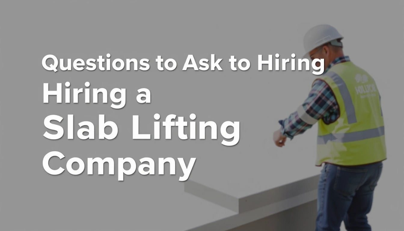 Questions to Ask Before Hiring a Slab Lifting Company