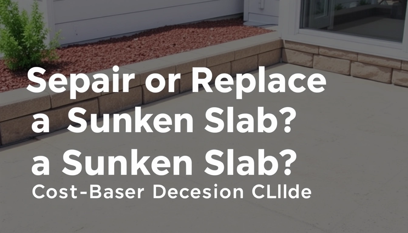 Should You Repair or Replace a Sunken Slab? Cost-Based Decision Guide Should You Repair or Replace a Sunken Slab? Cost-Based Decision Guide