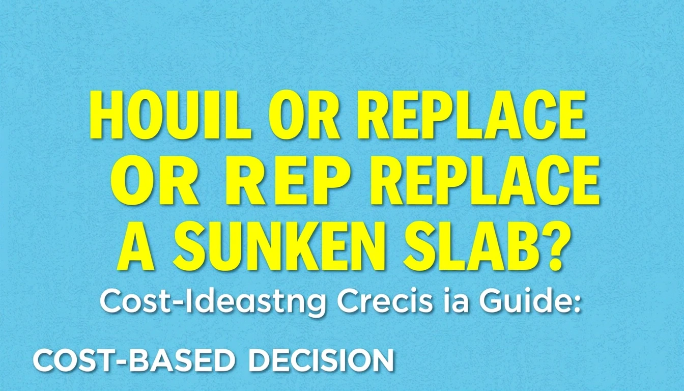 Should You Repair or Replace a Sunken Slab? Cost-Based Decision Guide Should You Repair or Replace a Sunken Slab? Cost-Based Decision Guide
