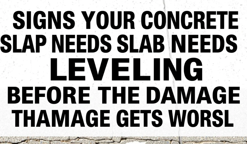 Signs Your Concrete Slab Needs Leveling Before the Damage Gets Worse